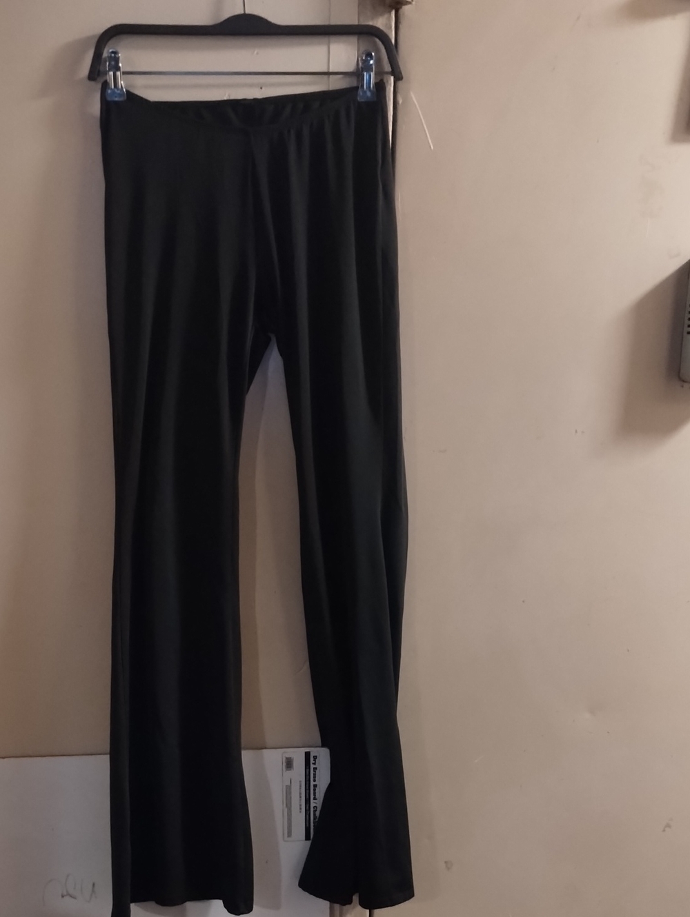 Black Stretch Wide-Leg Pants